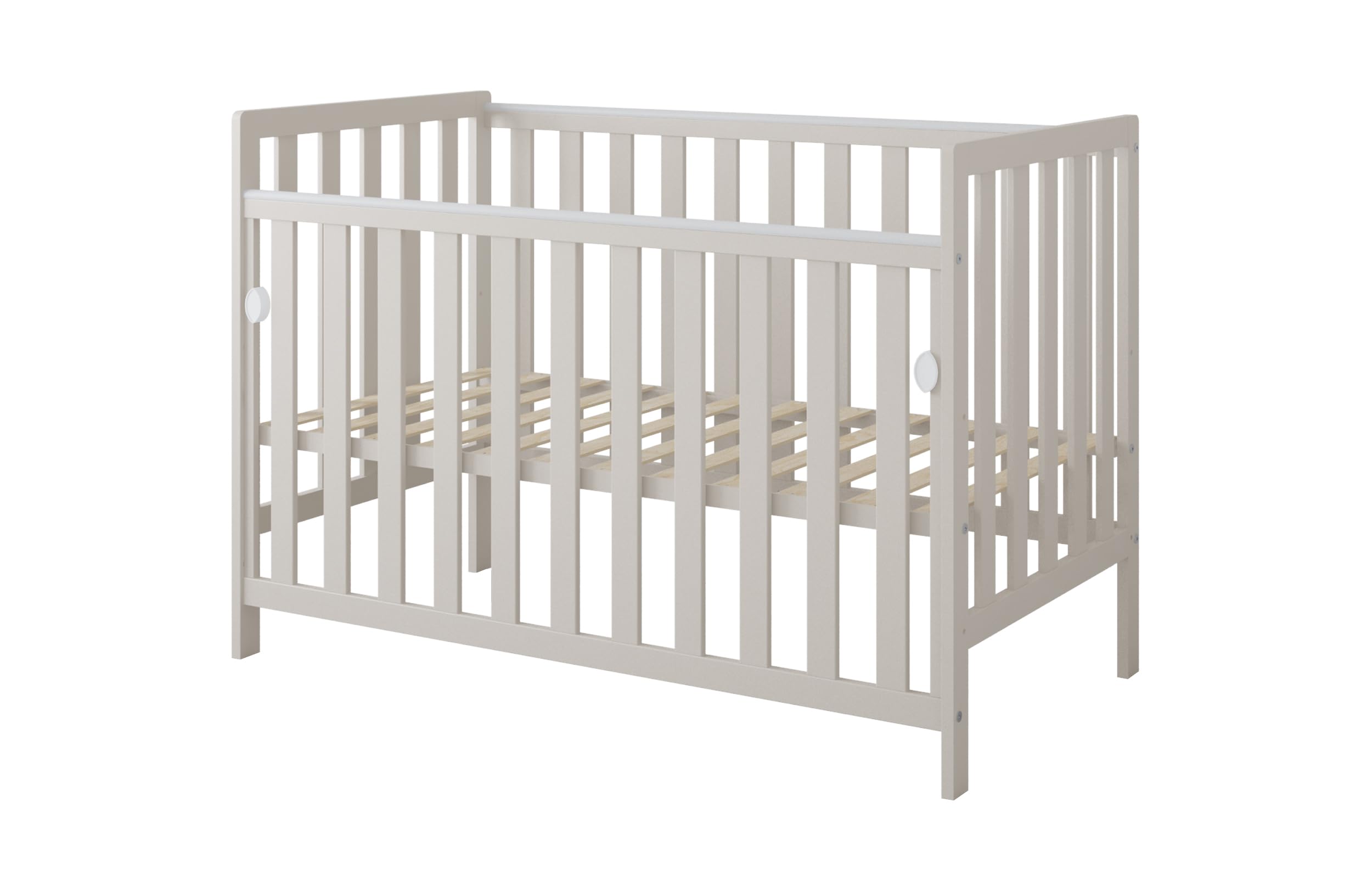 zee Bambi Cuna Colecho Bebe 120x60 cm Color Cachemira con Ruedas Lateral Abatible Somier Regulable 3 Alturas Cuna Portatil Bebe