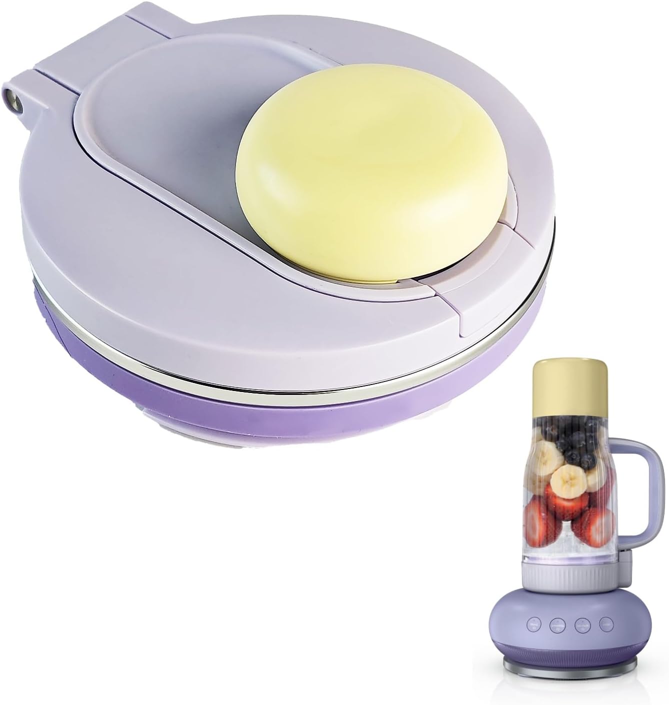 SIP LID Replacement Cap compatible with Ninja BlendBOSS Portable Blenders, Purple, Leakproof Flip Cap with Easy Sipping Spout (Purple)