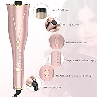 Vista 7 de Rizador automático, rizador inteligente antienredos de 1 pulgada con apagado automático, rizador de pelo automático con 3 temperaturas de hasta 430