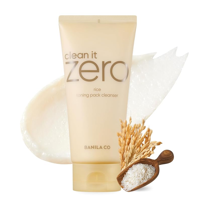 BANILA CO Clean It Zero Rice Toning Facial Wash com Niacinamida, 180 g