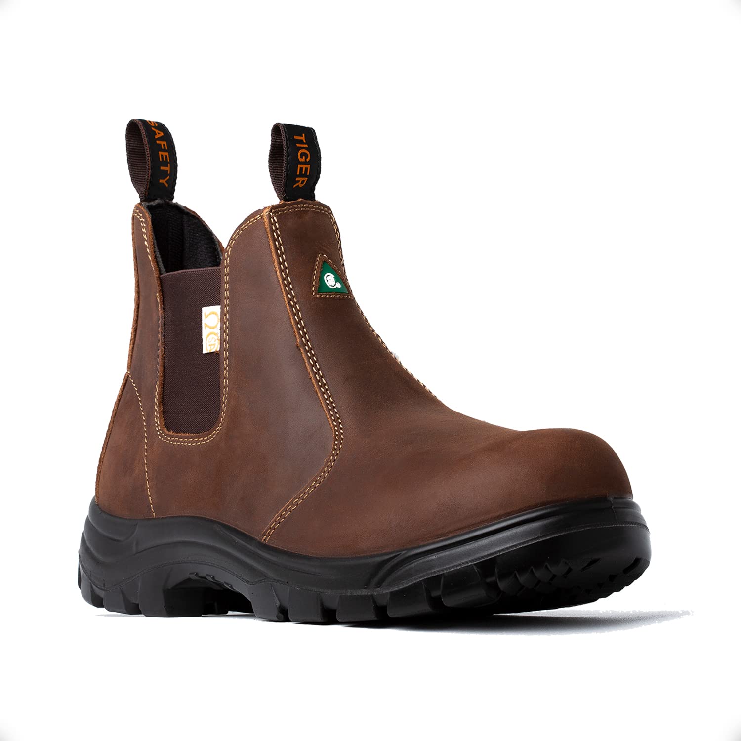 Tiger Safety CSA Women's Steel Toe Leather Work Safety Chelsea Boots 925