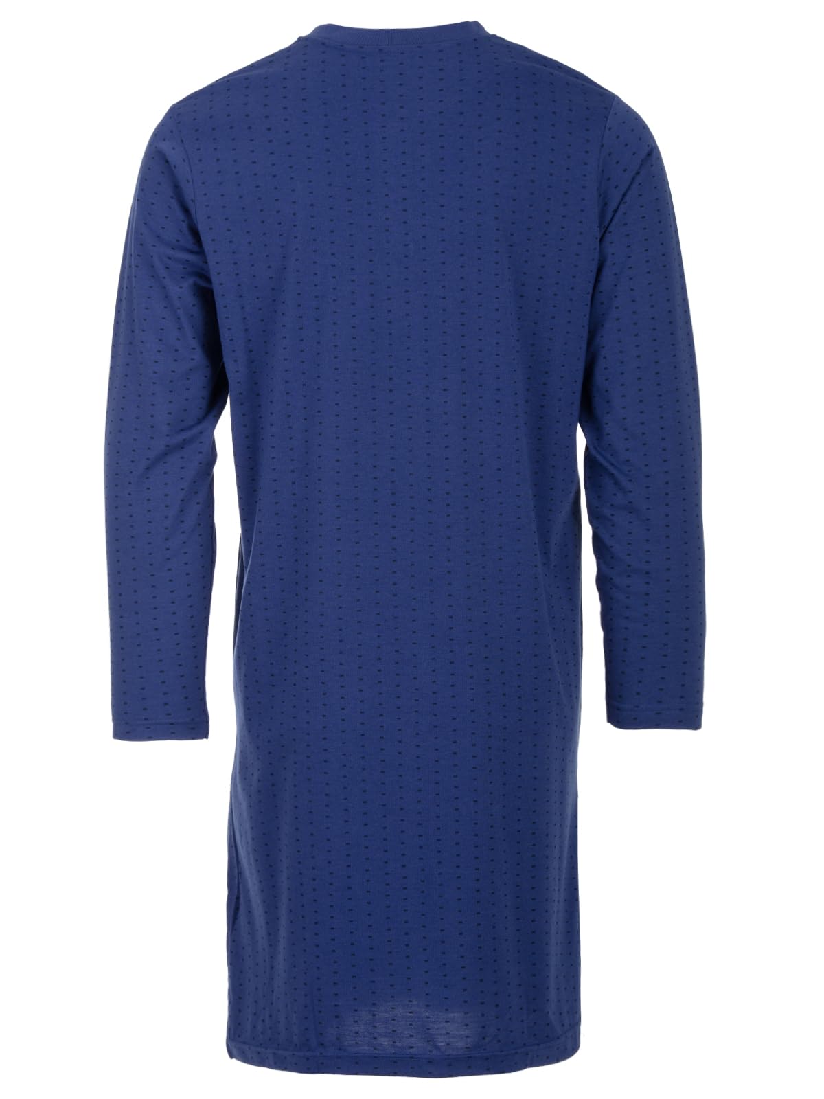 Chemise de nuit à manches longues pour homme - Motif rectangles - Poche poitrine - Boutonnière - M-2XL