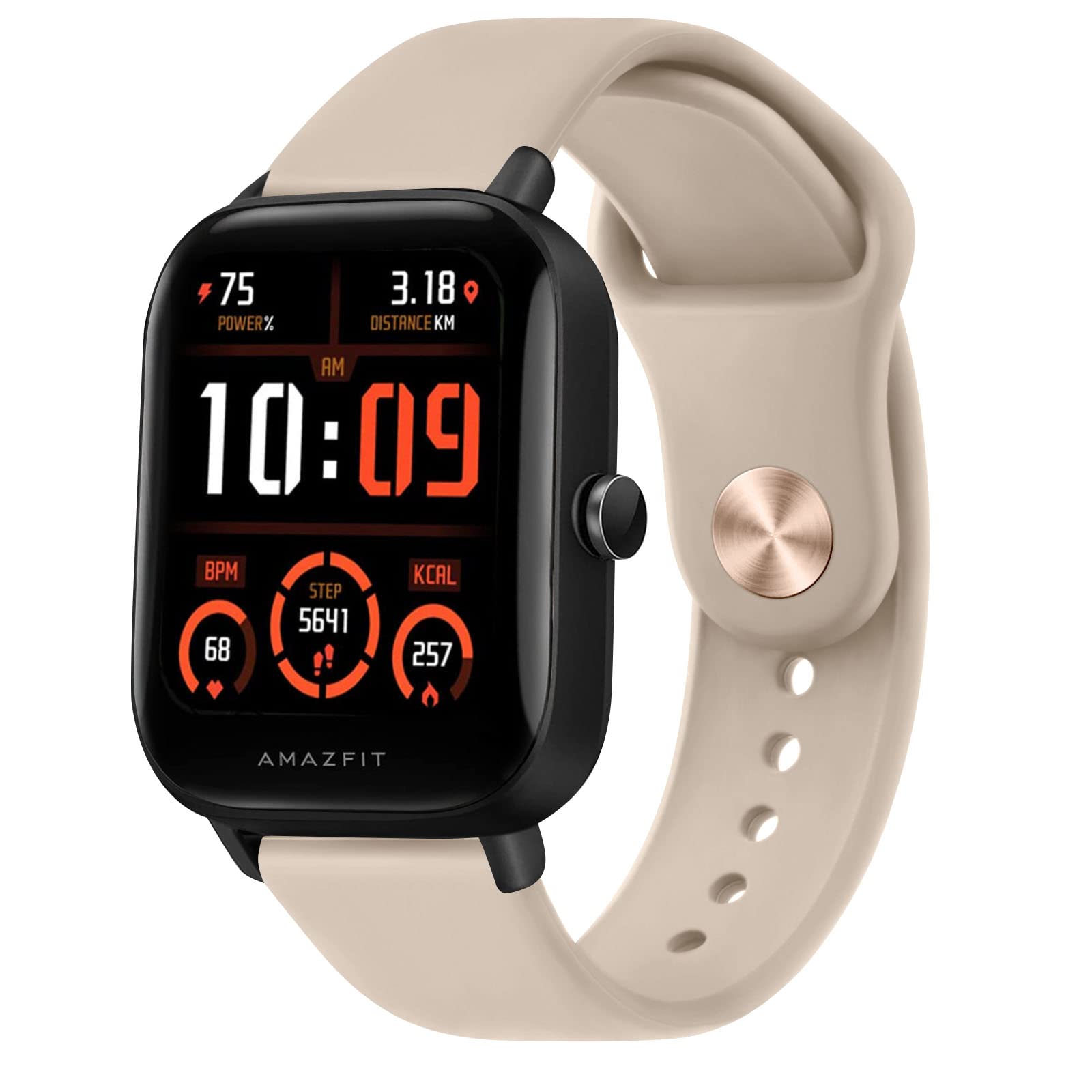 Strap Compatible with Amazfit GTS/GTS 2 Mini/GTS 4 Mini/GTS 3/GTS 2 Men Women, 20mm Silicone Adjustable Replacement Strap for Amazfit Bip/Bip S/Bip U/Bip U Pro/Bip 3