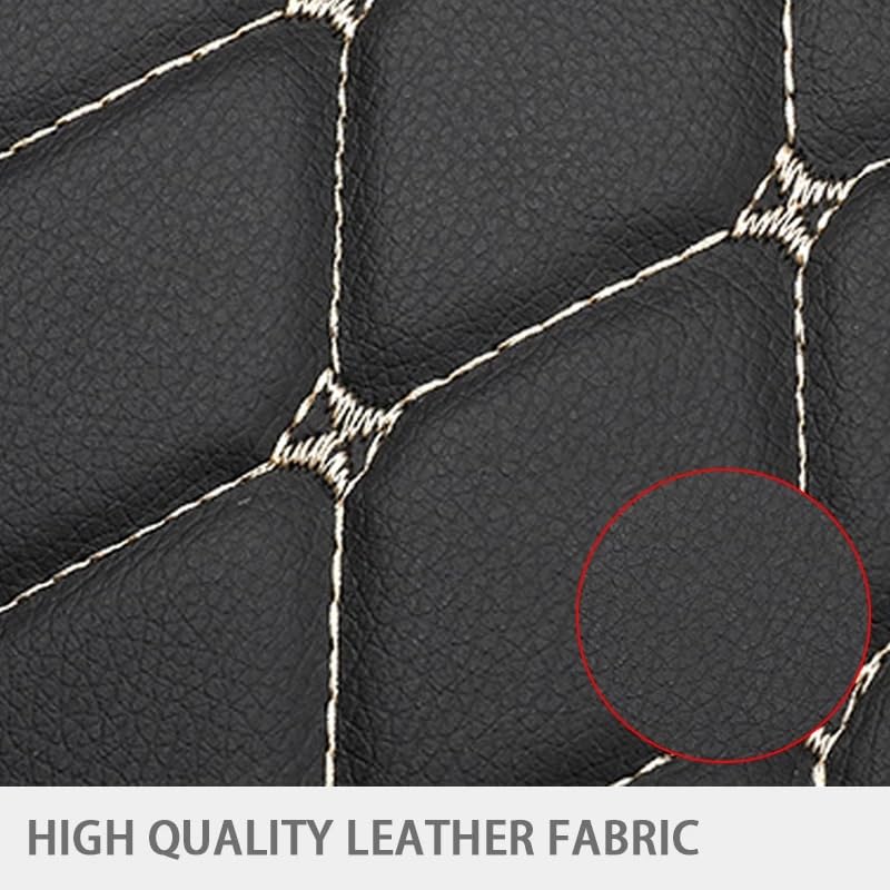 YUEGOO 2 Pezzi Tappetino Pelle Anti-Calcio Protezione Seggiolino Auto per Hyundai ix35 ix55 G80 HB20 Getz Reina, Impermeabile Anti-Graffio Sedile Posteriore Organizer Bambini,A/BlackRed