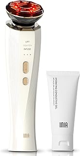 INIA Microcurrent Facial Device, 3-in-1 Facial Massager Red Light Therapy Beauty Device for Face and Neck Skin Rejuvenatio...