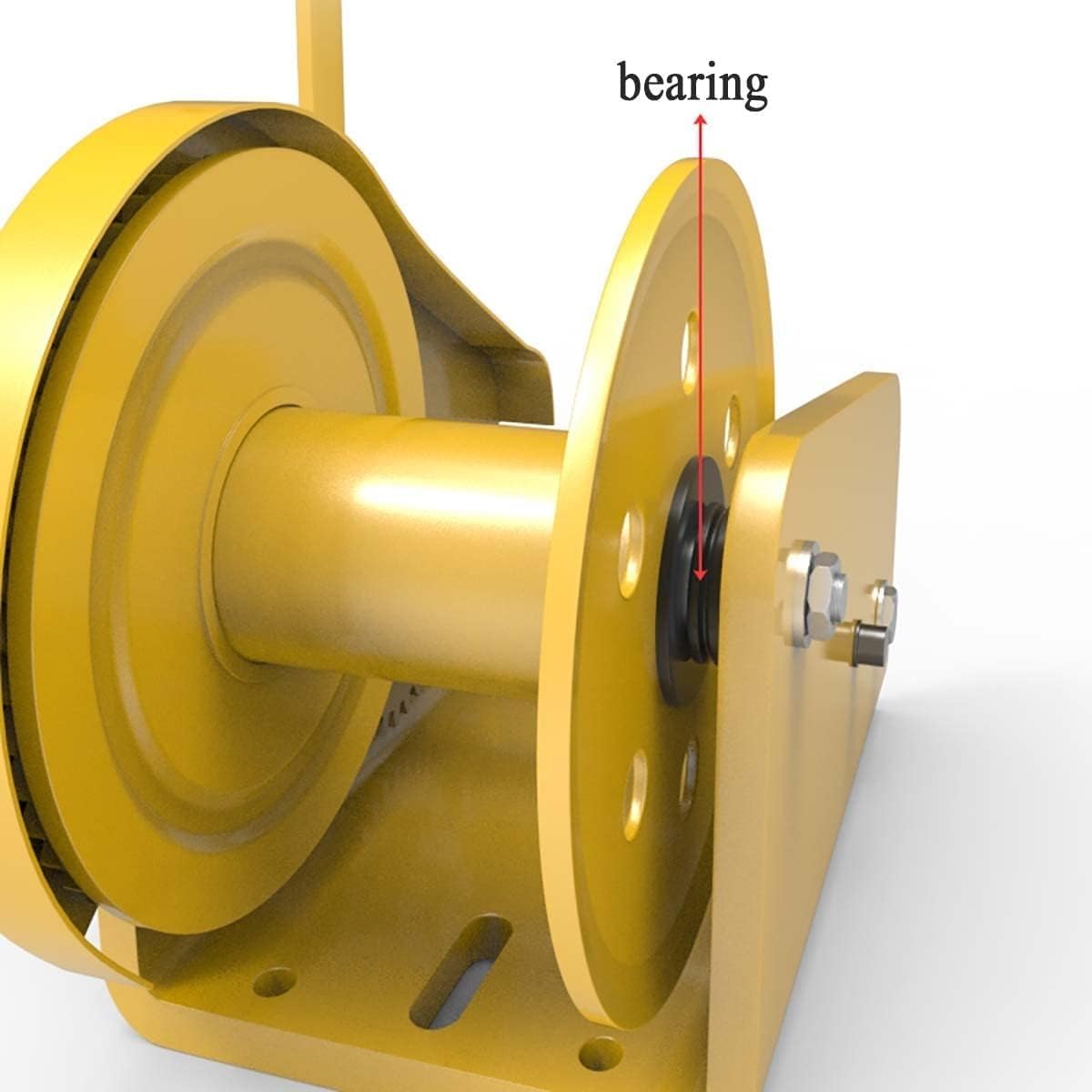 1200/1800/2600lbs Heavy Duty Hand Crank Winch for Boat Trailers - Two-Way Ratchet with Steel Rope & Hook, Perfect for Lifting, Hauling, and Towing Trucks