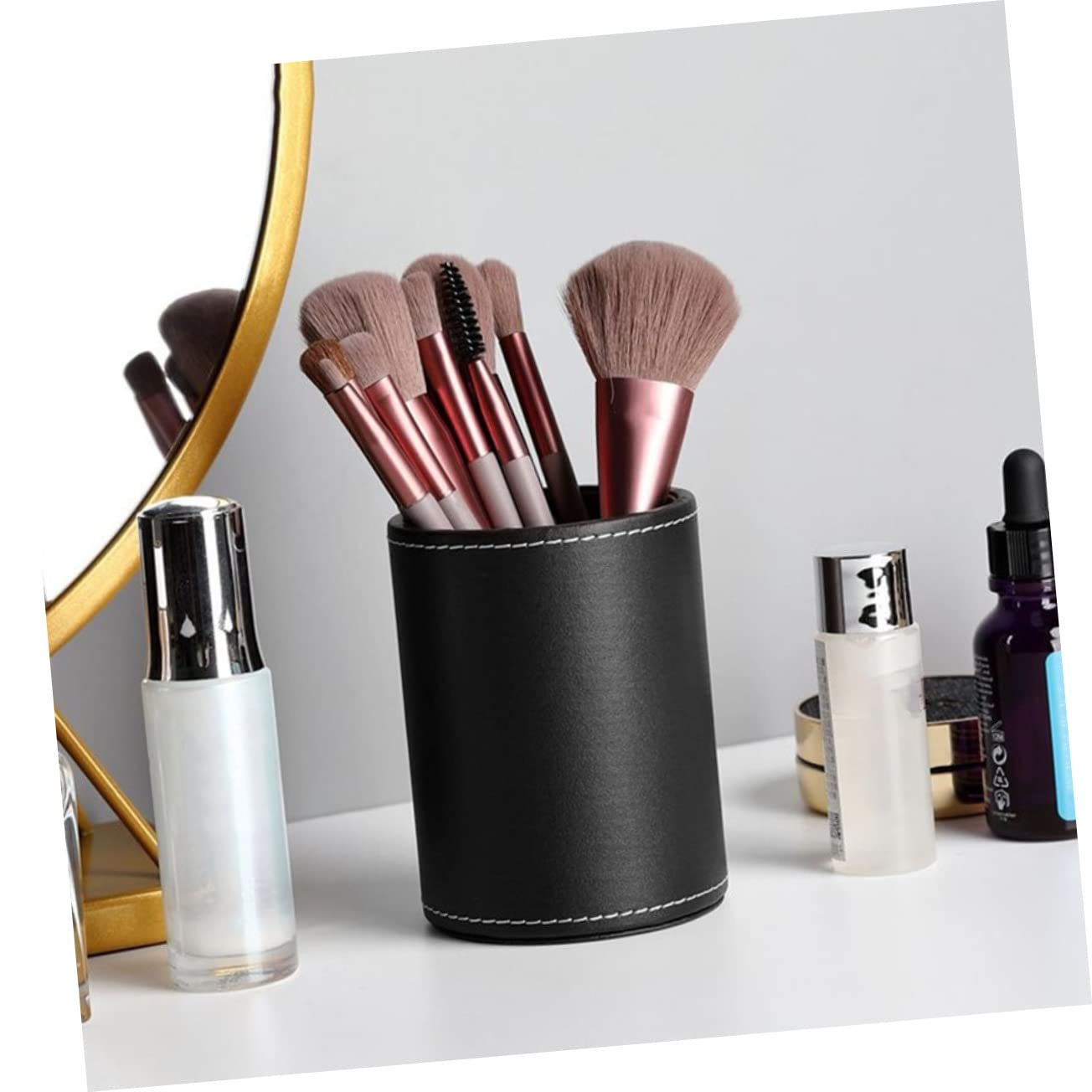 Cabilock 3pezzi Portapenne Pelle Per Scrivania Organizer Per Occhiali e Penne Design Elegante e Funzionale Accessorio Versatile Per Ufficio e Studio Realizzato Facile Da Pulire e Resistente