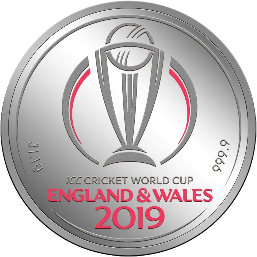 PC Jeweller ICC Official World Cup 2019 Team Blue 31.1g 999.9 Silver Medal Coin