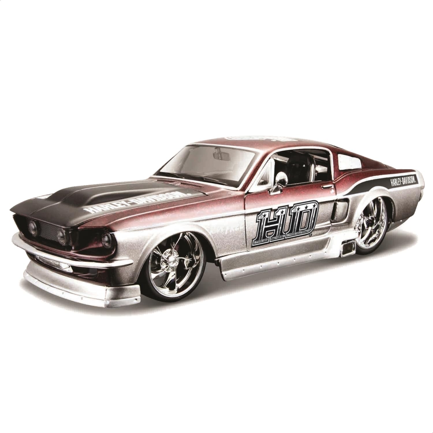 BAUER SPIELWAREN Tobar 1:24 Scale 1967 Ford Mustang Gt with Harley Davidson Branding Vehicle