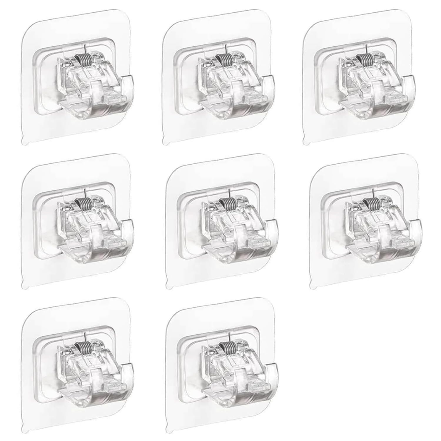 Lot de 4 supports adhésifs pour tringle à rideau de douche, support