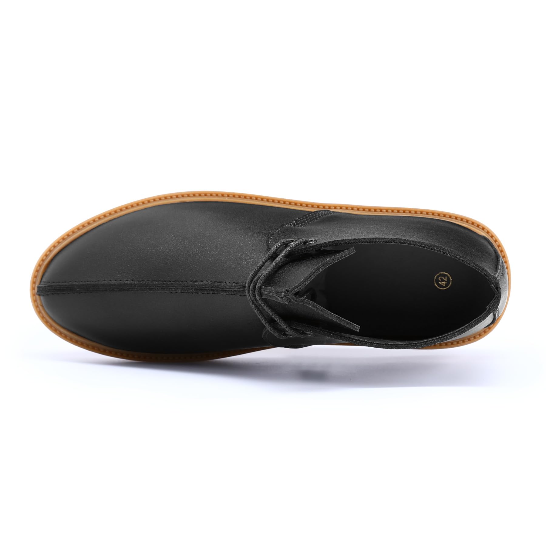 Allthemen Desert Boots Hommes Cuir Casual Chaussures à Lacets à Deux Œillets Casual Bottines Chukka