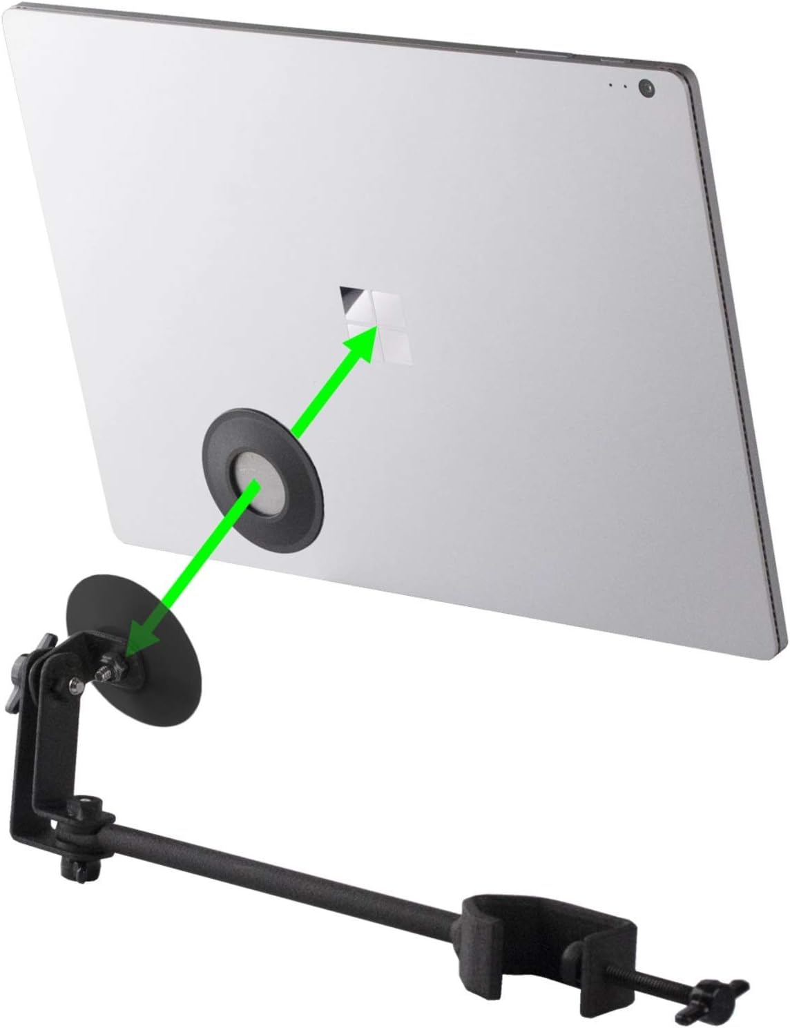 String Swing Microphone Mic Stand Tablet and Smartphone Holder Mount for Apple iPad iPhone Samsung Galaxy Microsoft Surface LG Moto Xoom ereader - All Flat Cases & Android Devices - Heavy Duty MSTH