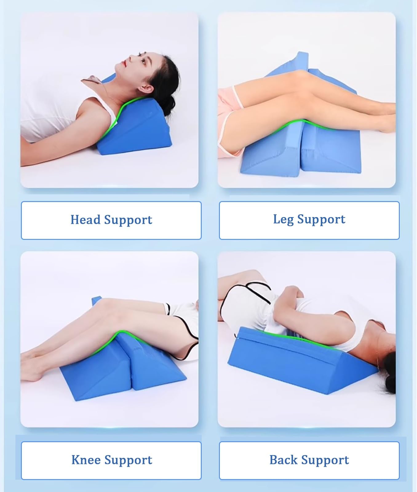 CuñA Antireflujo Adulto Almohada Elevar Colchon Almohada de cuña alargada, cuña de cama para personas mayores/embarazo/adultos para dormir de lado, cuñas de almohada de apoyo para cuello/espalda/cintu