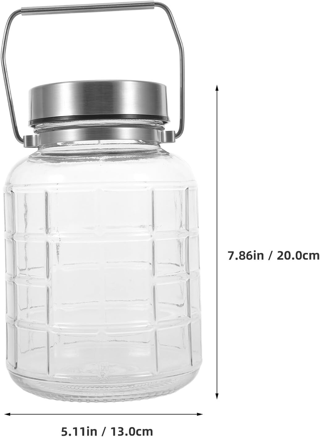 Fermentation Jar 2000ml Airtight Glass Storage Container with Manual Airlock Valve Sealed Pickle and Vegetable Fermenter for Home Brewing and Food Preservation