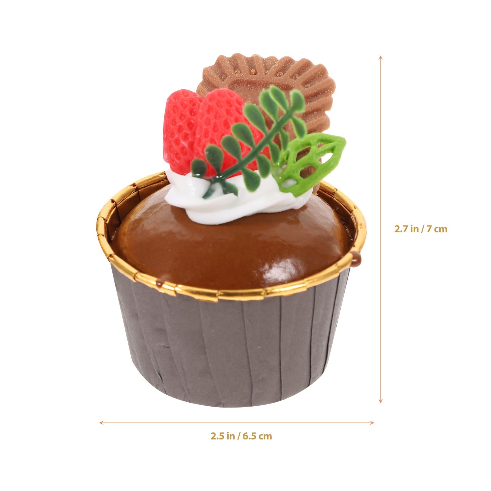 Amazon｜FOMIYES 6 個の人工ケーキフェイクカップケーキリアルな本物 