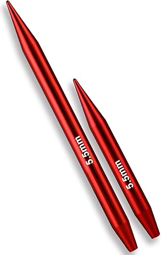 Agujas de tejer circulares intercambiables accesorios para manos artríticas, kit de aluminio redondo adecuado para entusiastas del tejedor (0.217 in)