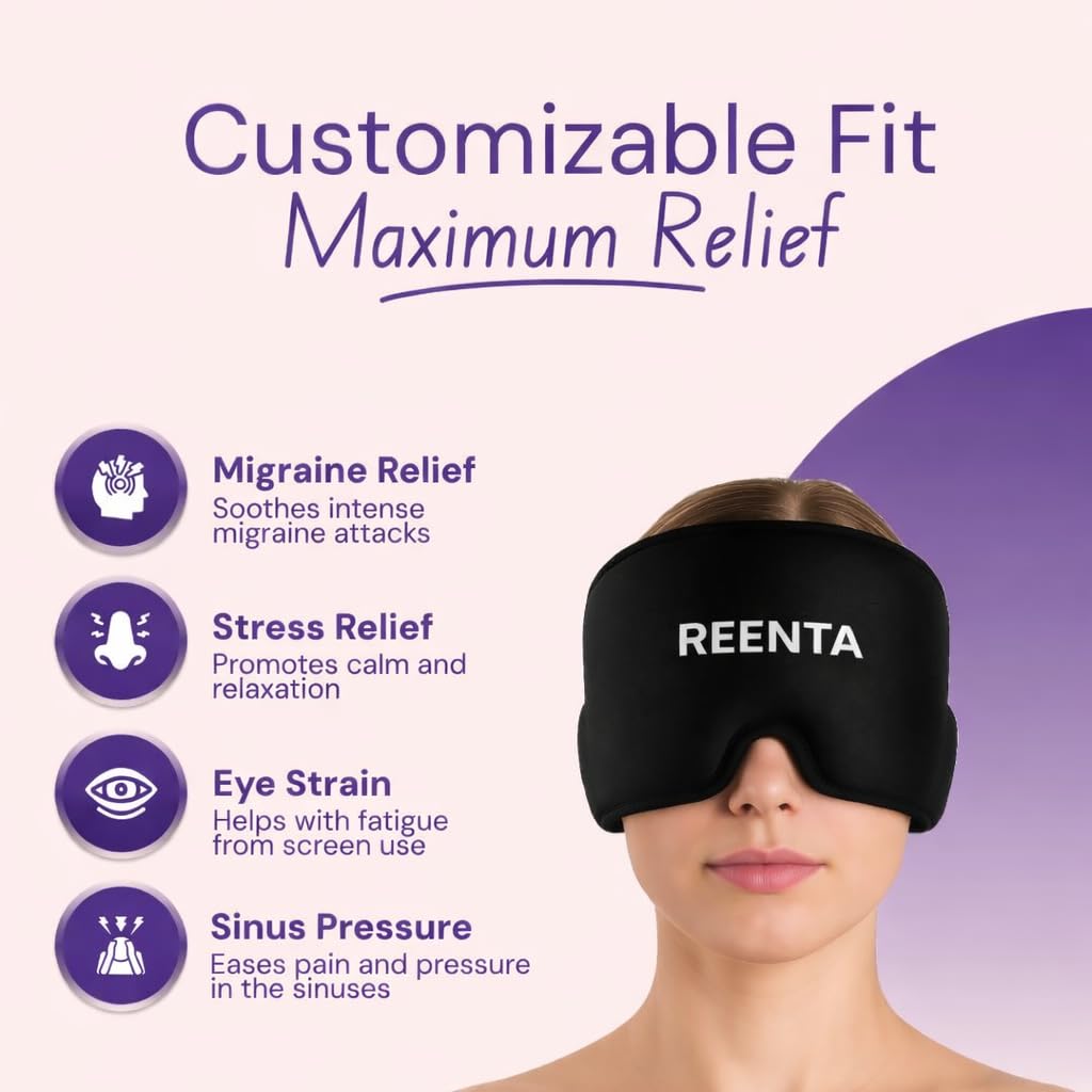 Migraine Relief Cap – Cold & Hot Therapy Headache Relief Hat for Migraines, Sinus Pressure & Tension Headaches for Men & Women (Black) — Amazon image 3