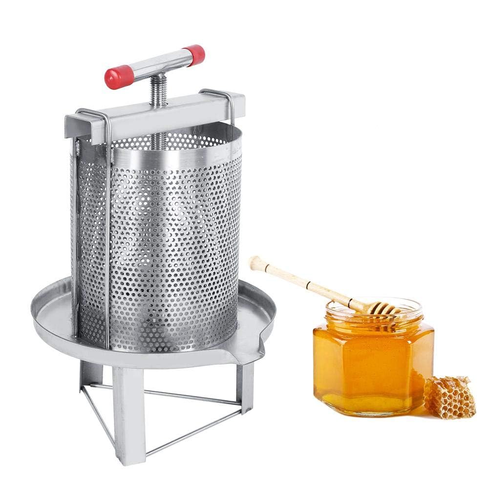 Atyhao Honigpressenextraktor, Wachspresse aus Edelstahl, manuelles Imkereiwerkzeug