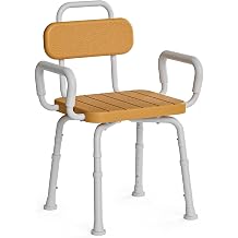 Loyoda Swivel Shower Chair for Seniors with Back and Arm, for Inside Shower