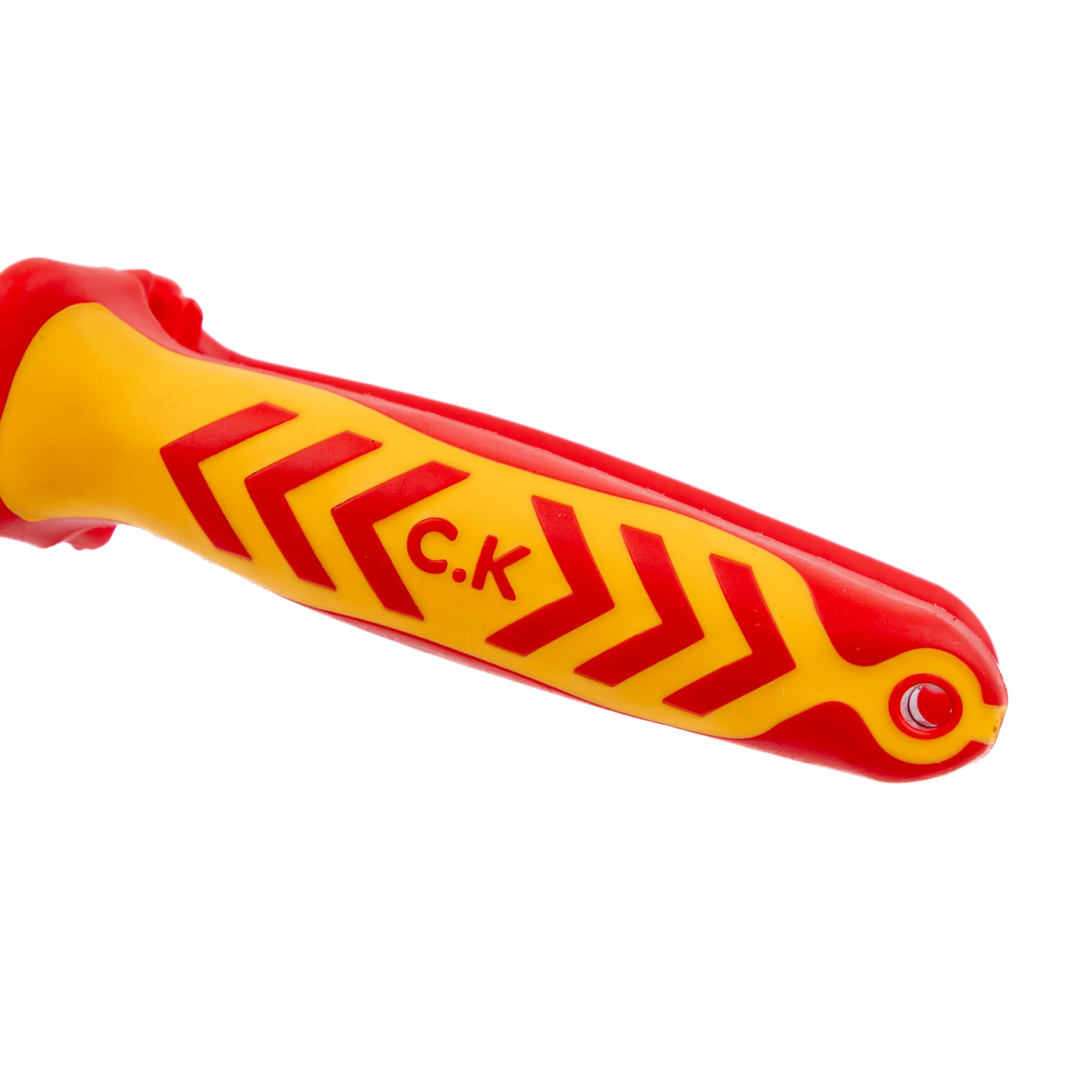 C.K Tools Pince Multifonction VDE 7 en 1 pour Travaux Électriques 210 mm | Six encoches de dénudage pour fils souples et rigides, coupe-boulons M3,5/M4, sertissage de cosses, alésage interne 10-22 mm