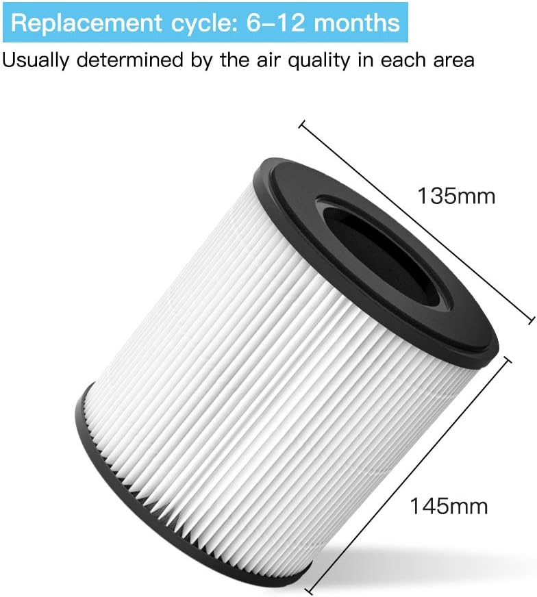 DIKI HEPA Filter for Air Purifier, Suitable for Large Home up to 270 ft², True H13 Filter 100% Ozone Free, Remove 99.97% of Pollen, Pet Dander, Smoke Odors, Dust and Other Particles