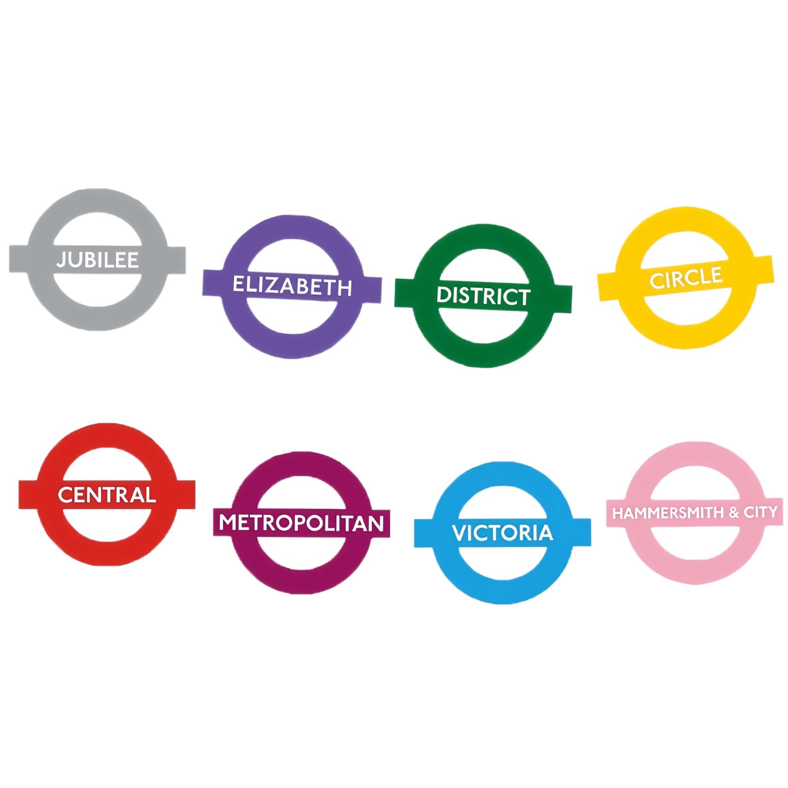 London Underground Themed Bunting 12pcs England Theme Party Banner Background Decoration Suitable for Party Celebration Room Decoration With White Ribbon Indoor Outdoor - Image 2