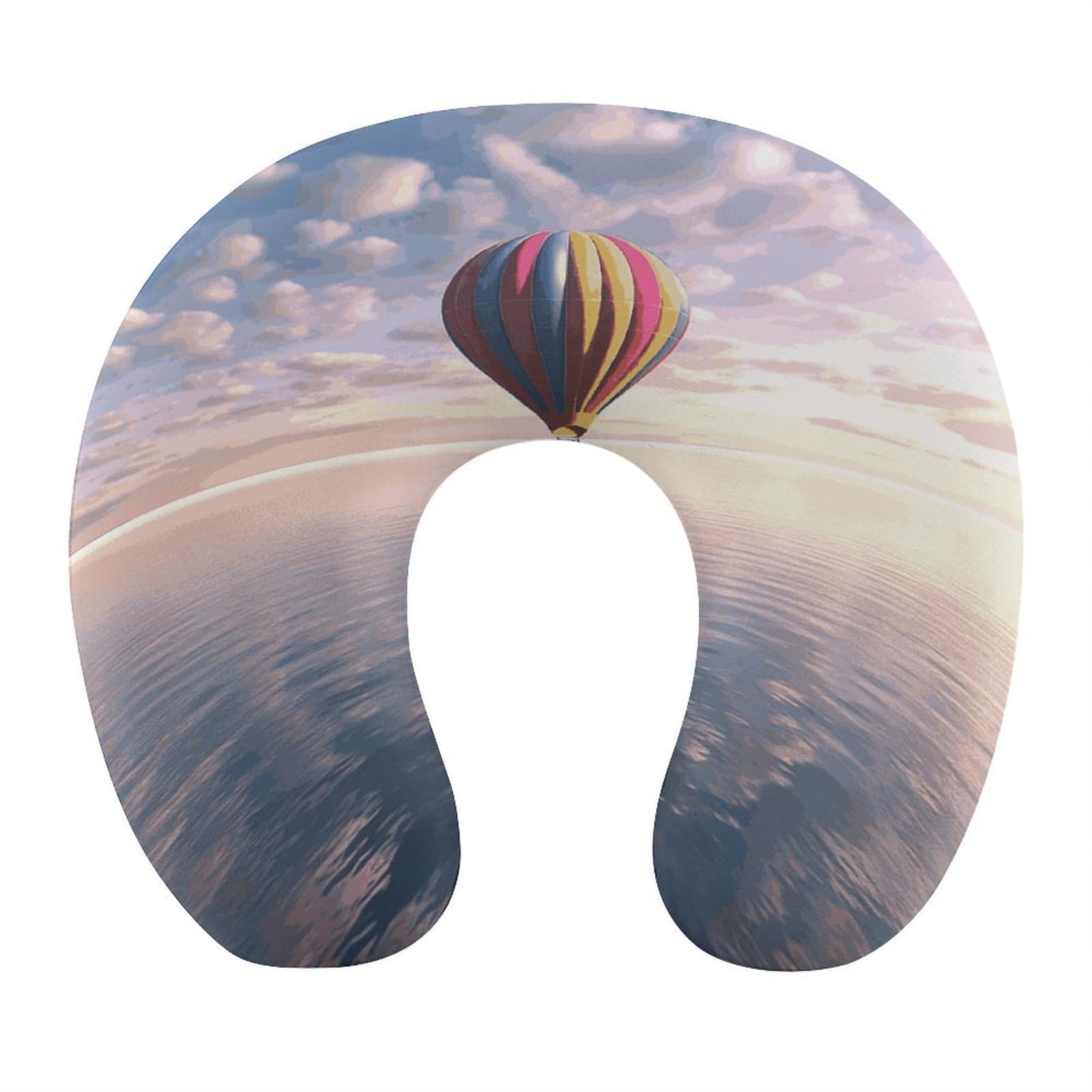 Btcowzrv Style Hot Air Balloon Over The Sea U Shaped Neck Pillow Travel Pillows