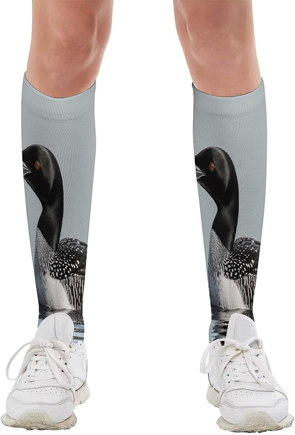 Loon Nature Bird Compression Sock Circulation Support Socks Lightweight Knee High Tube Sock Over-The-Calf Sock for Adult