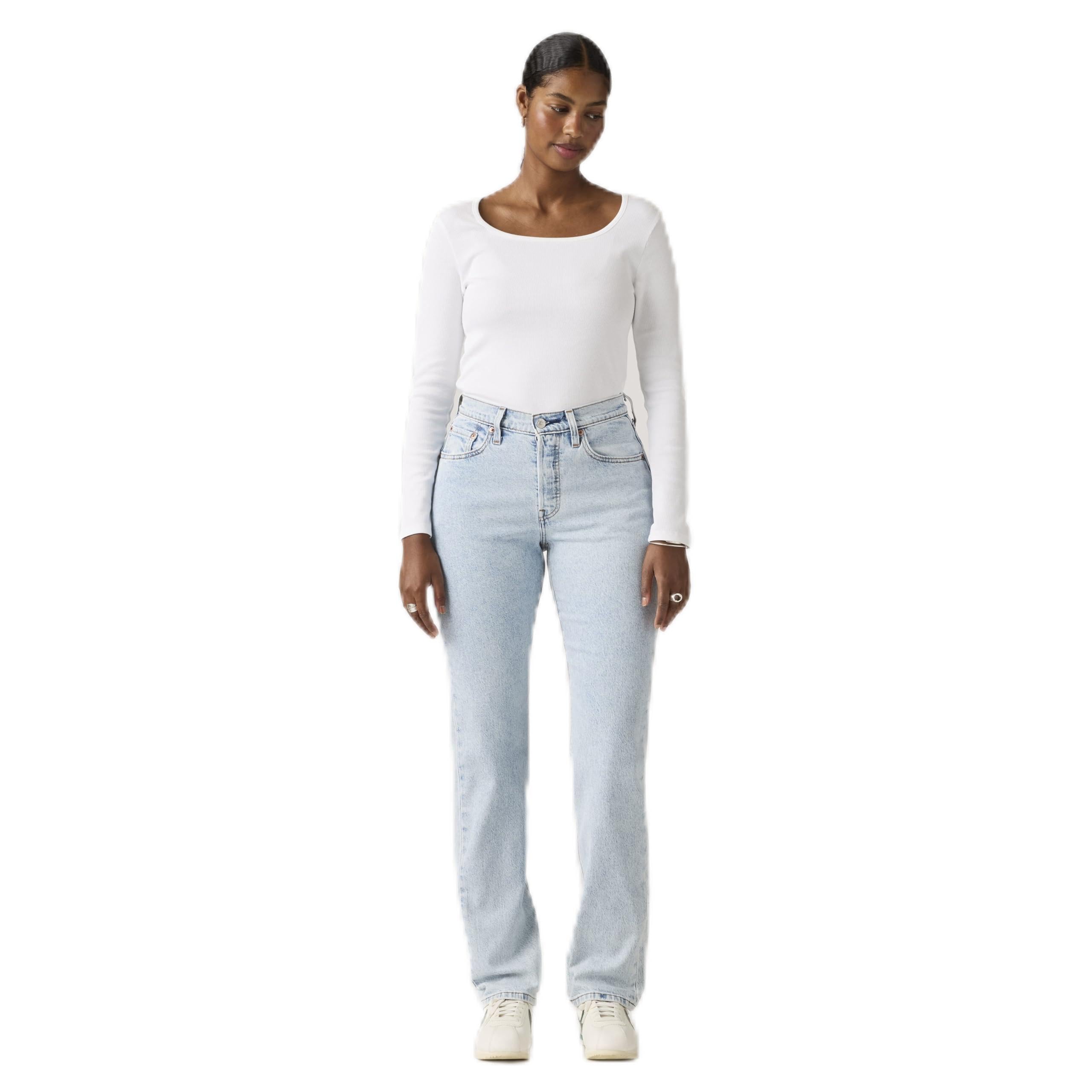 Levi's 501 Curve Lightweight Jeans, Blue, Size 29, Inside Leg 32, Women