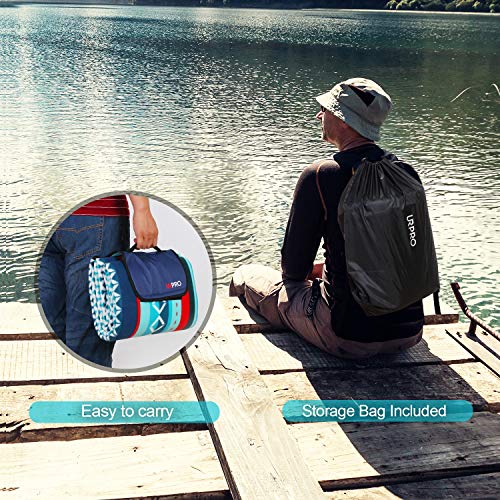 URPRO 80 X 80 Inch Extra Large Picnic Blanket Mat, Outdoor Blanket with Waterproof Backing for Camping, Park, Beach, Hiking, Family