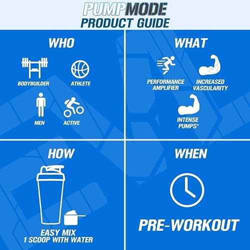 Miniatura 4 de Mejorador de óxido nítrico Evolution Nutrition Pump Mode para apoyo a los ejercicios intensos, rendimiento y vascularidad, 30 porciones, polvo sin