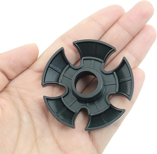 Miniatura 5 de MEETOOT 6 protectores de punta de poste de goma, cestas de nieve para bastón de senderismo, accesorio de repuesto para bastón de esquí, color negro