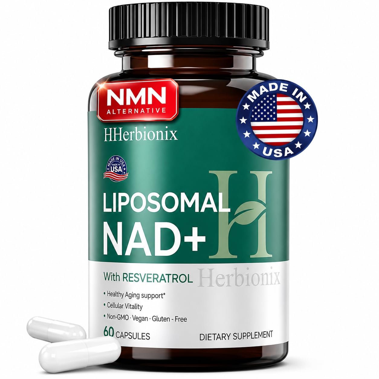 NAD Supplement with Nicotinamide Riboside & Trans-Resveratrol