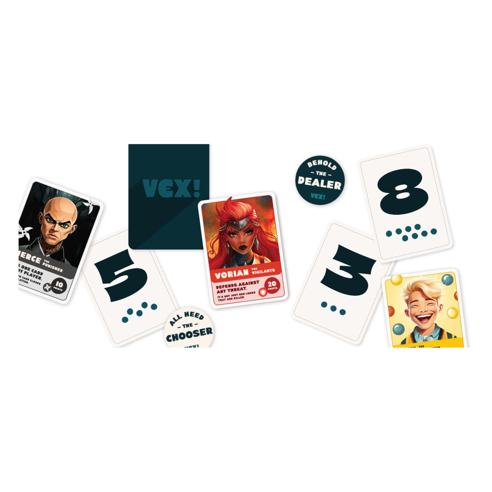 Vex! Card Game – The Ultimate Strategy & Memory Game for Families and Friends | 2-6 Players Ages 7+ | Portable Deck, Quick Play, for Family Game Night & Parties