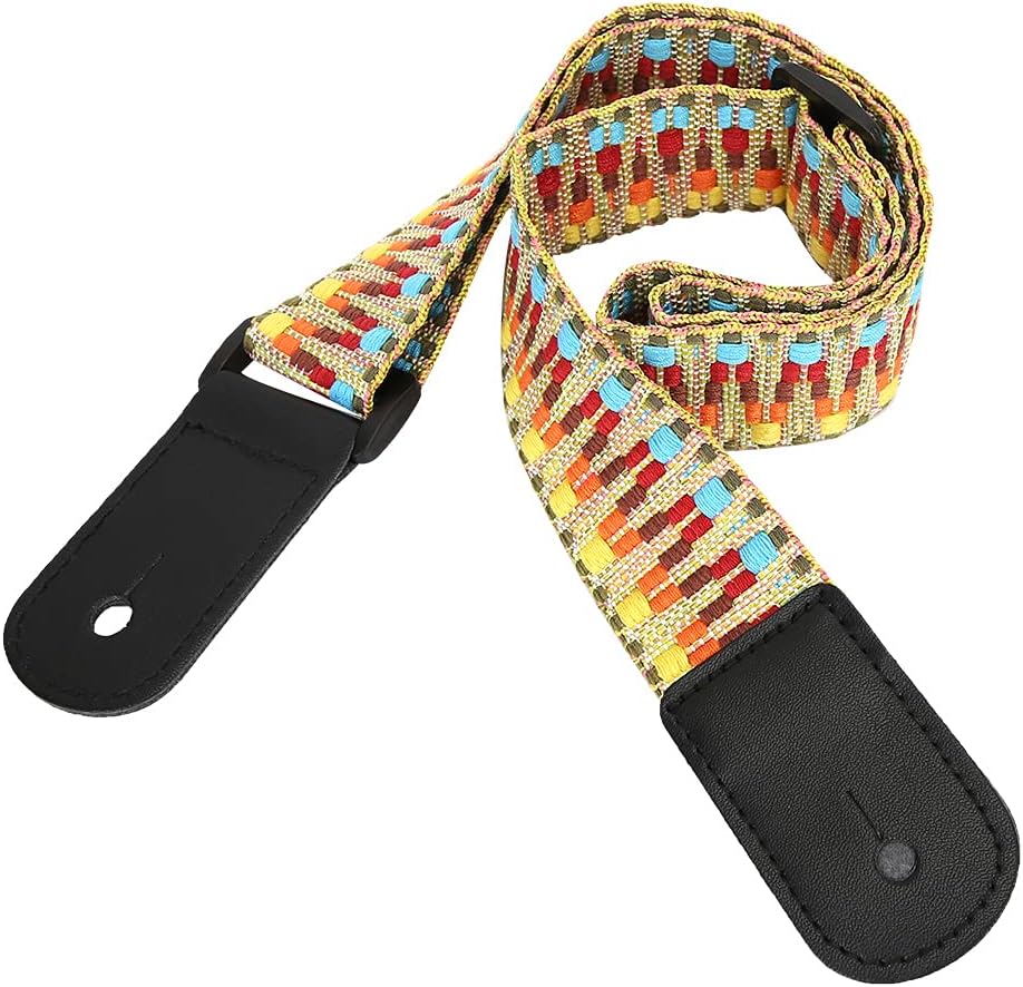 RiToEasysports Sangle Exotique Réglable Portable à Porter Ajoute du Charme à L’amant de ukulélé Nylon de Style Bohème