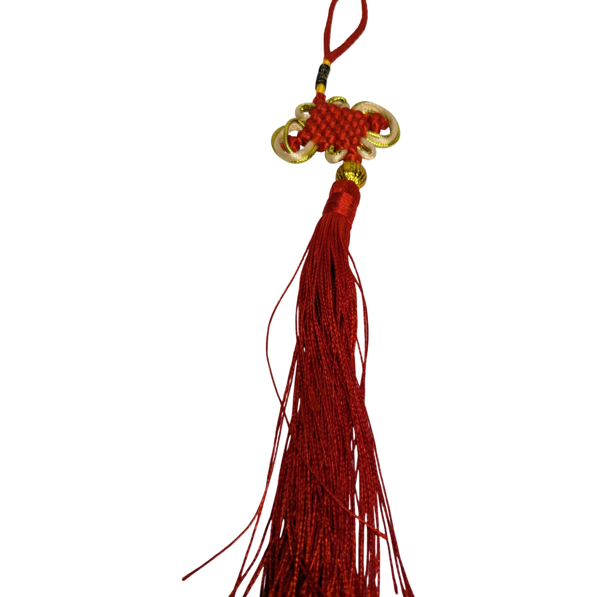 Borla coreana Norigae - Abalorio de mariposa de doble cara - Rojo 28 cm