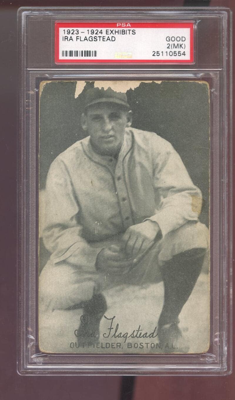 1923 1924 Exhibits Ira Flagstead PSA 2 (MK) Graded Baseball Card Exhibit Boston