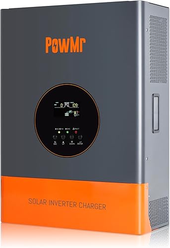 Miniatura 1 de PowMr Inversor solar híbrido de fase derramada de 5000 W, 48 V a 110 V/220 VAC, 5 KW fuera de la red con controlador de carga MPPT de 120 A