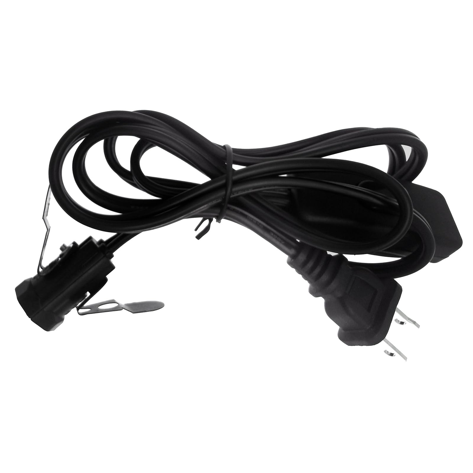 Himalayan Salt Lamp Cord Replacement with Snap-in Candelabra Socket, On/Off Switch, E12 Base Hanging Light Adapter, 59 inch Black Wire