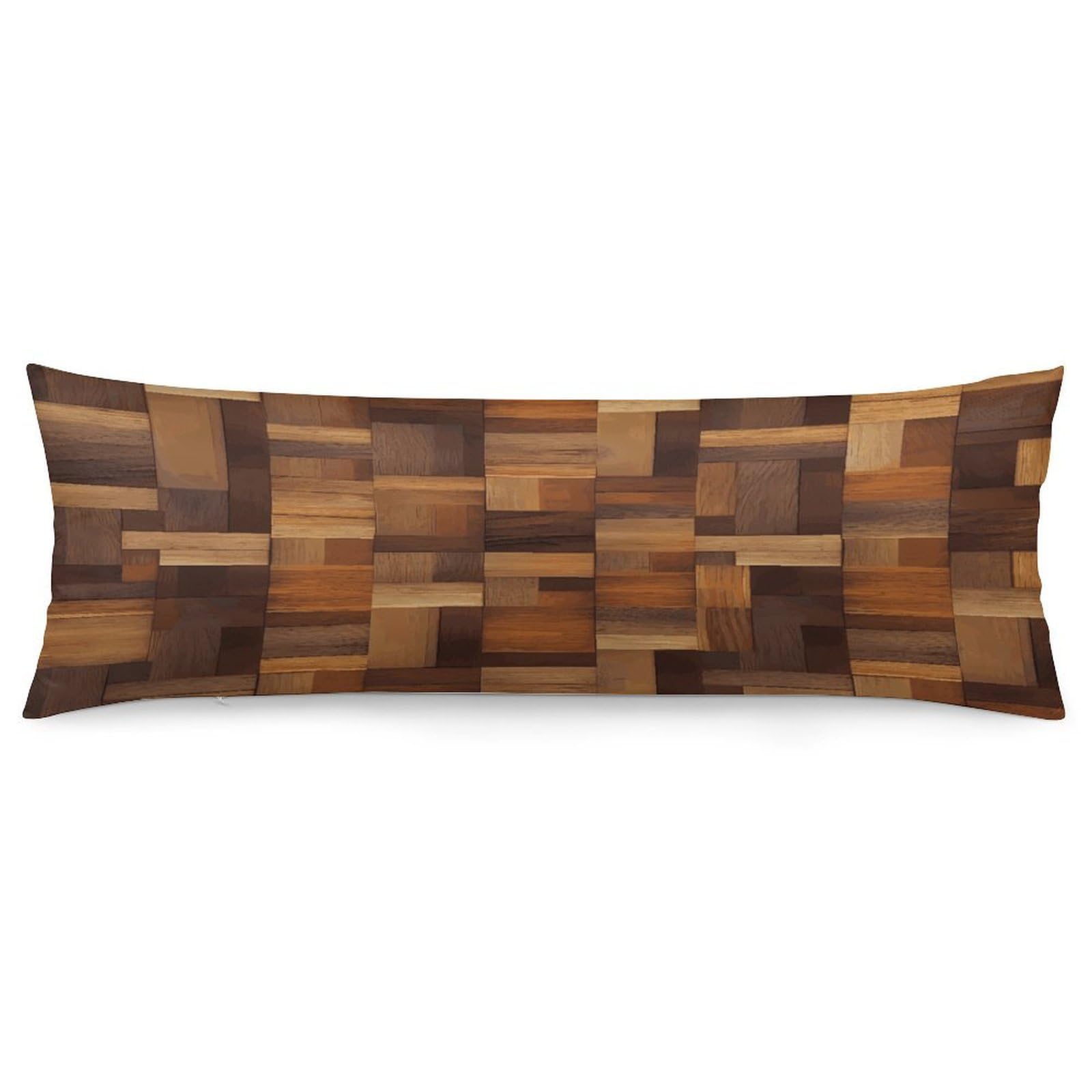 Wood Pillow Cover with Zipper Pillow Case Super Soft and Cozy Body Pillowcase 19 X 53 Inches Luxury Long Pillowcase for Couch Sofa Chair Bed Home Decor Pillows Cover