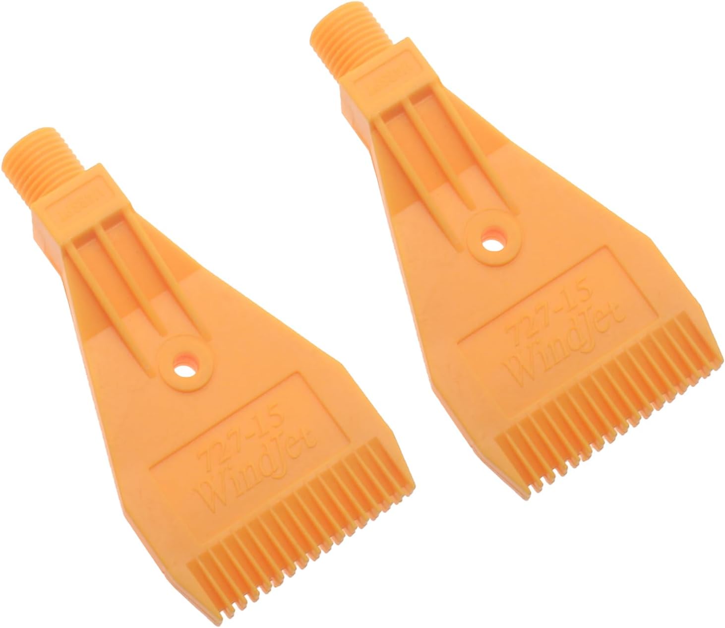2‑Pack Orange Flat Blowing Nozzle, 1/4 Inch Male Thread ABS