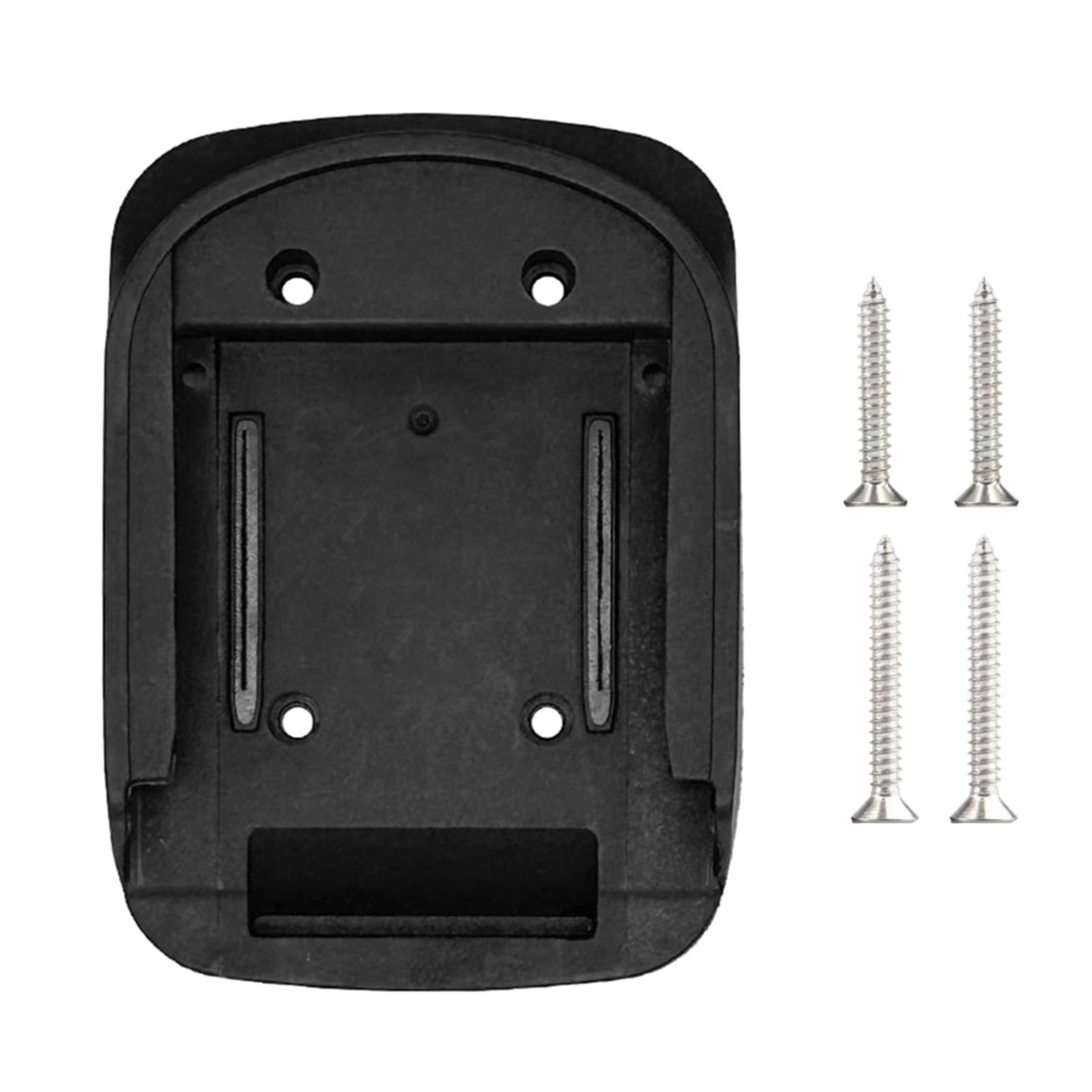 Laikoutd Black Stable Lithium Batteries Holder Rack For Power Tool Includes 4 Screws For Effortless Setup On Various Surfaces Stable Tool Battery Mounting Set