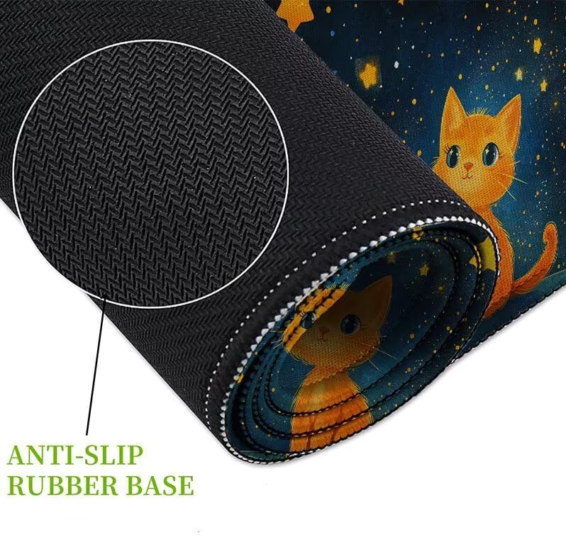Tapis de souris gaming imperméable à bords cousus renforcés