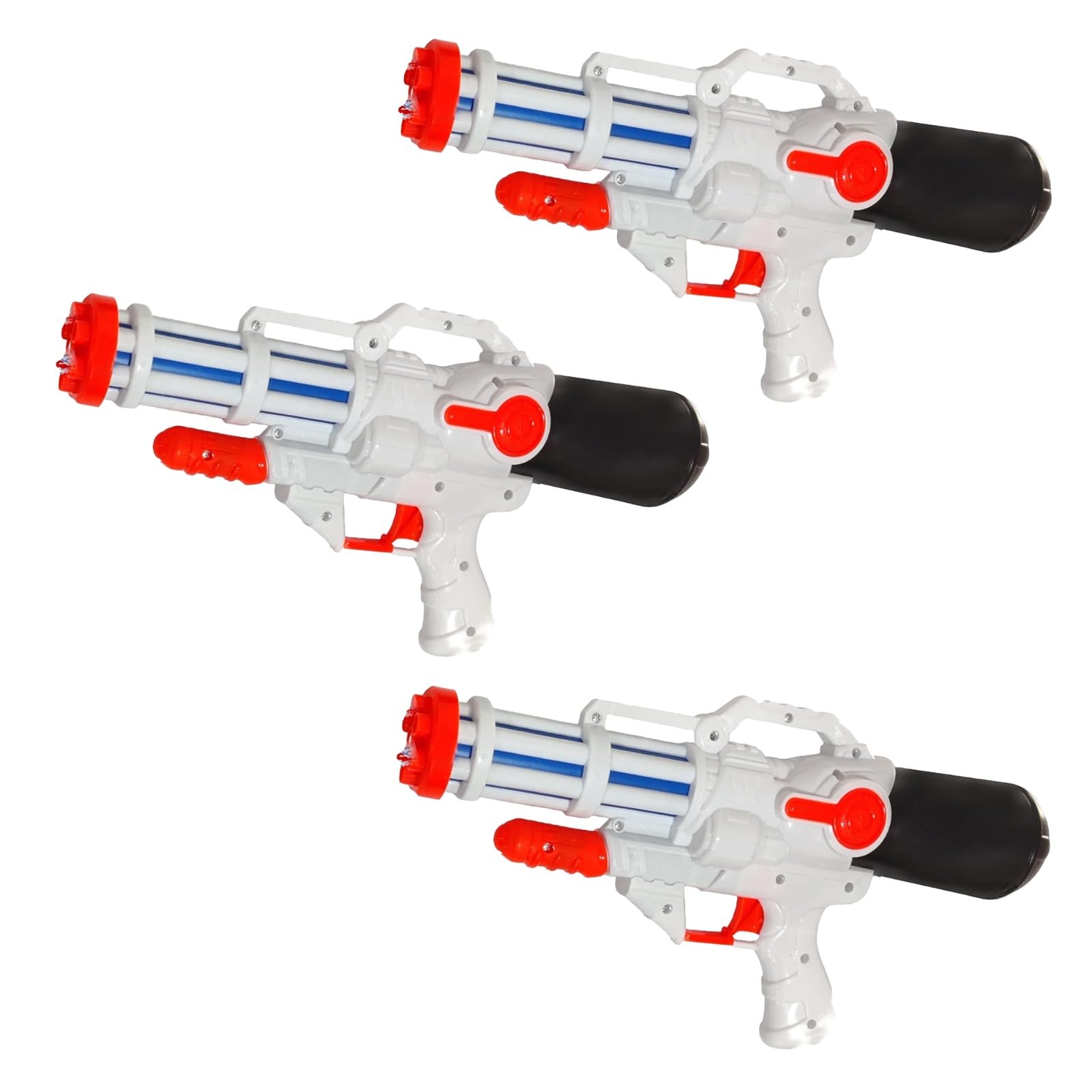 PNJB Water Pistol Pump Toy Gun, Long Range Water Soaker Squirt Guns, Durable and Non-Toxic Abs Plastic Material, Summer Beach Water Gun Family Outdoor Games, White, (Pack of 3)