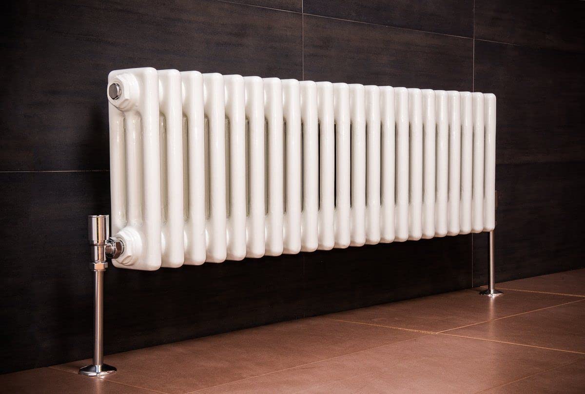 Warmehaus Traditional Radiator Triple Column White Horizontal Cast Iron Style Central Heating Radiator -300 x 1190mm โ image 1