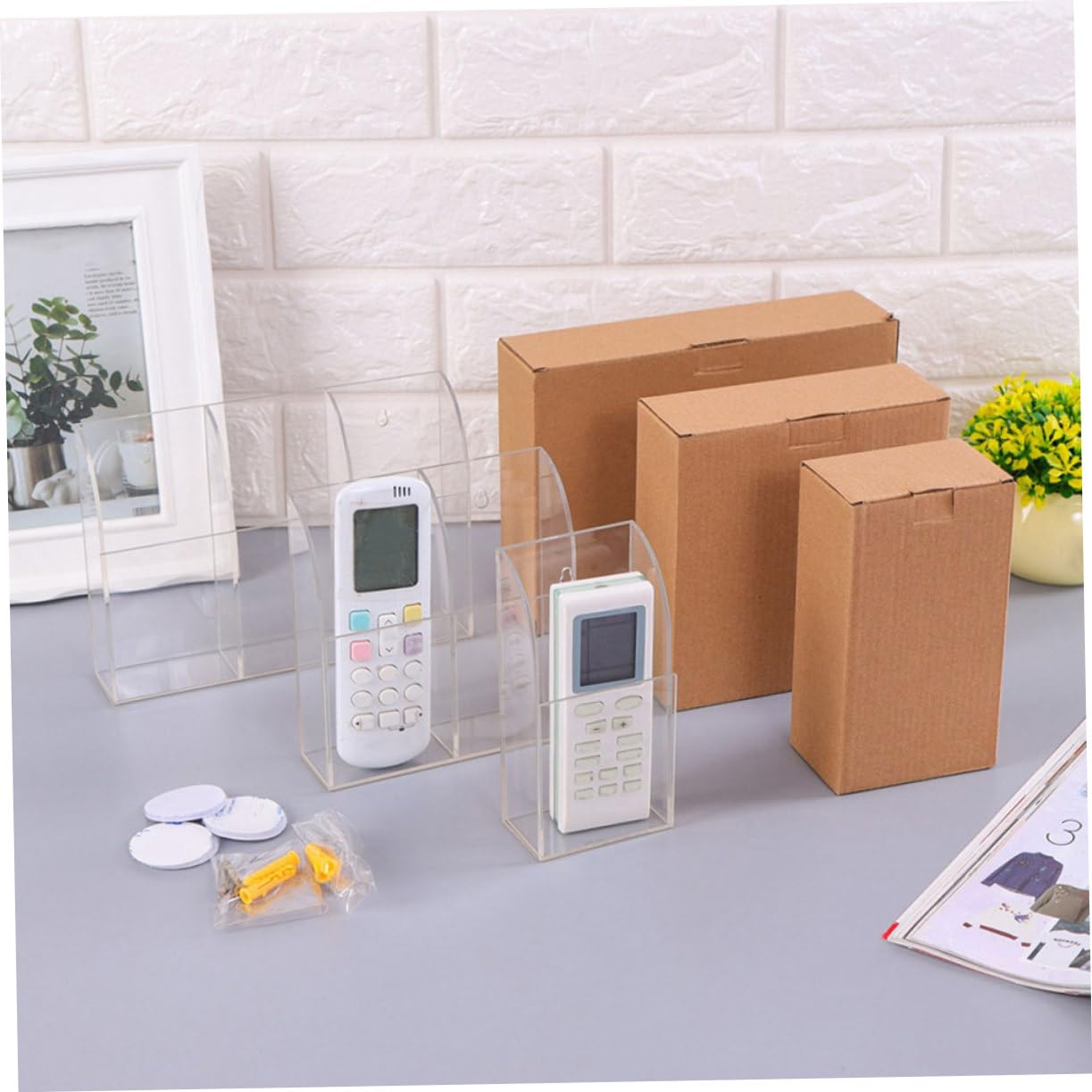 6piezas Soporte Organizador Para Control Remoto y Teléfono Móvil Para Hogar Oficina y Sala De Estar Solución De Almacenamiento Estilizada Diseño Moderno y Funcional