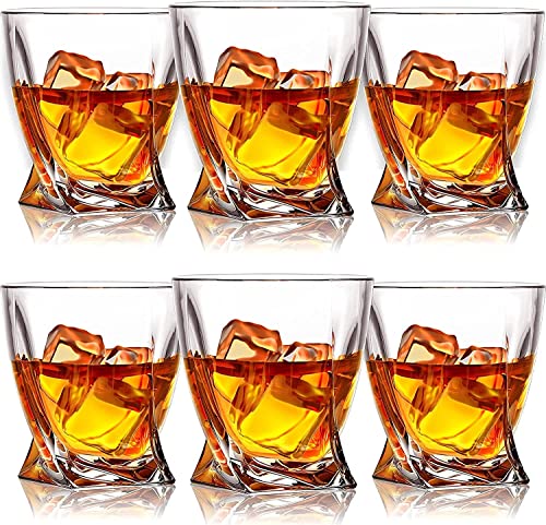 Image of Whiskey Glass Transparent, 310 ML, Whisky Glass, Diamond Design Bar Glass for Drinking Bourbon, Whisky, Scotch, Cocktails, Cognac - Old Fashioned Cocktail Tumblers Set of 6 (time .$., 6)