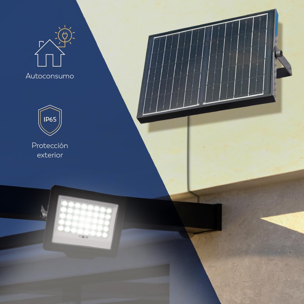 Garza LED FOCO SOLAR ABORA 1200LM 60m2 40K