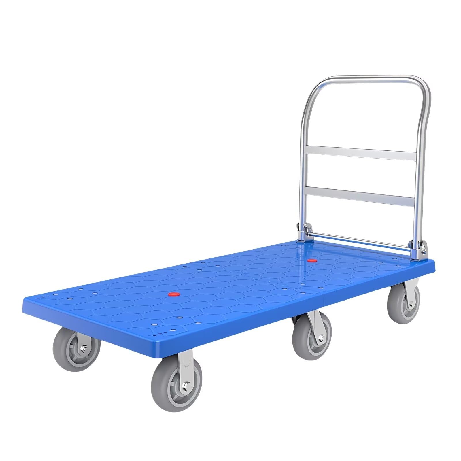 Amazon.co.jp: Tappros 業務用台車 運搬カート 145x68cm連結荷台 6輪 