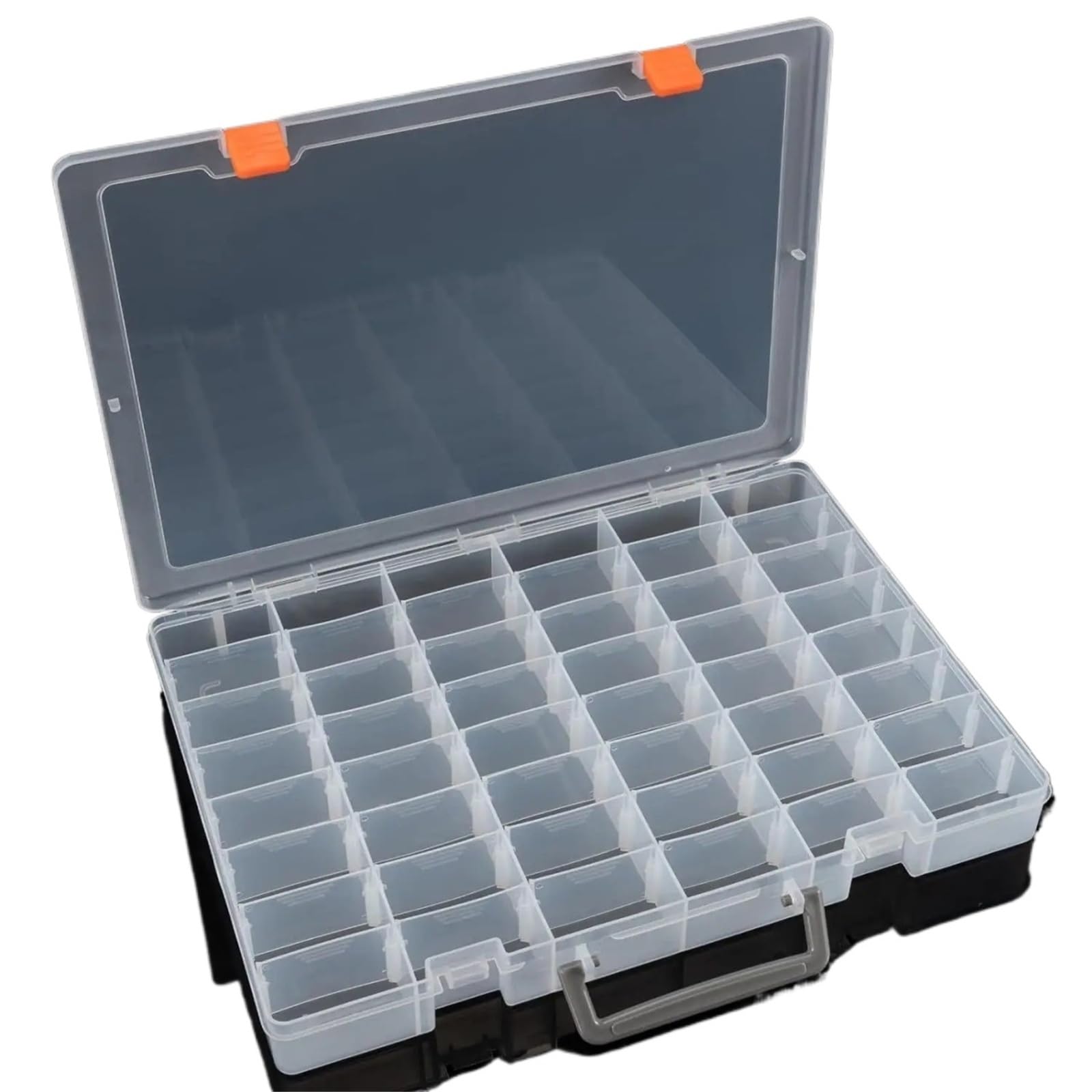 Caja organizadora de plástico transparente de 48 rejillas